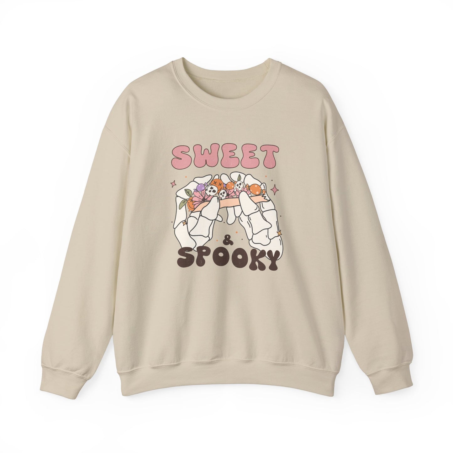 Sweet and Spooky Sweatshirt Retro Halloween Crewneck Groovy Fall Sweater Vintage Halloween Apparel Cool Funky Unique Novelty Women Gift Girl