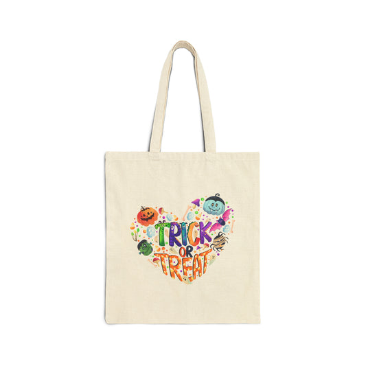 Halloween Doodles Trick or Treat Bag Halloween Tote Bag Halloween Themed Candy Bag Happy Halloween Treat Bag Heart Halloween Kids Sweet Bag