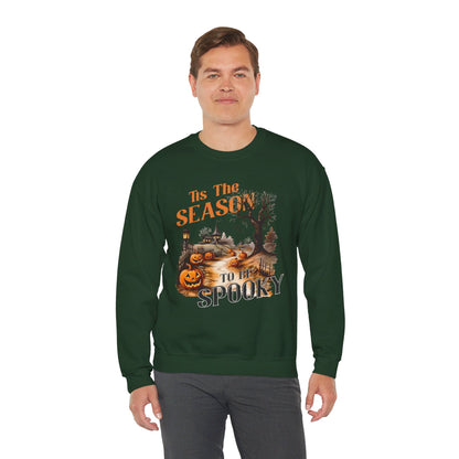 Tis The Season To Be Spooky Halloween Sweatshirt Vintage 1950s Halloween Fall Sweater Retro Halloween Pumpkins Spooky Season Apparel Unique