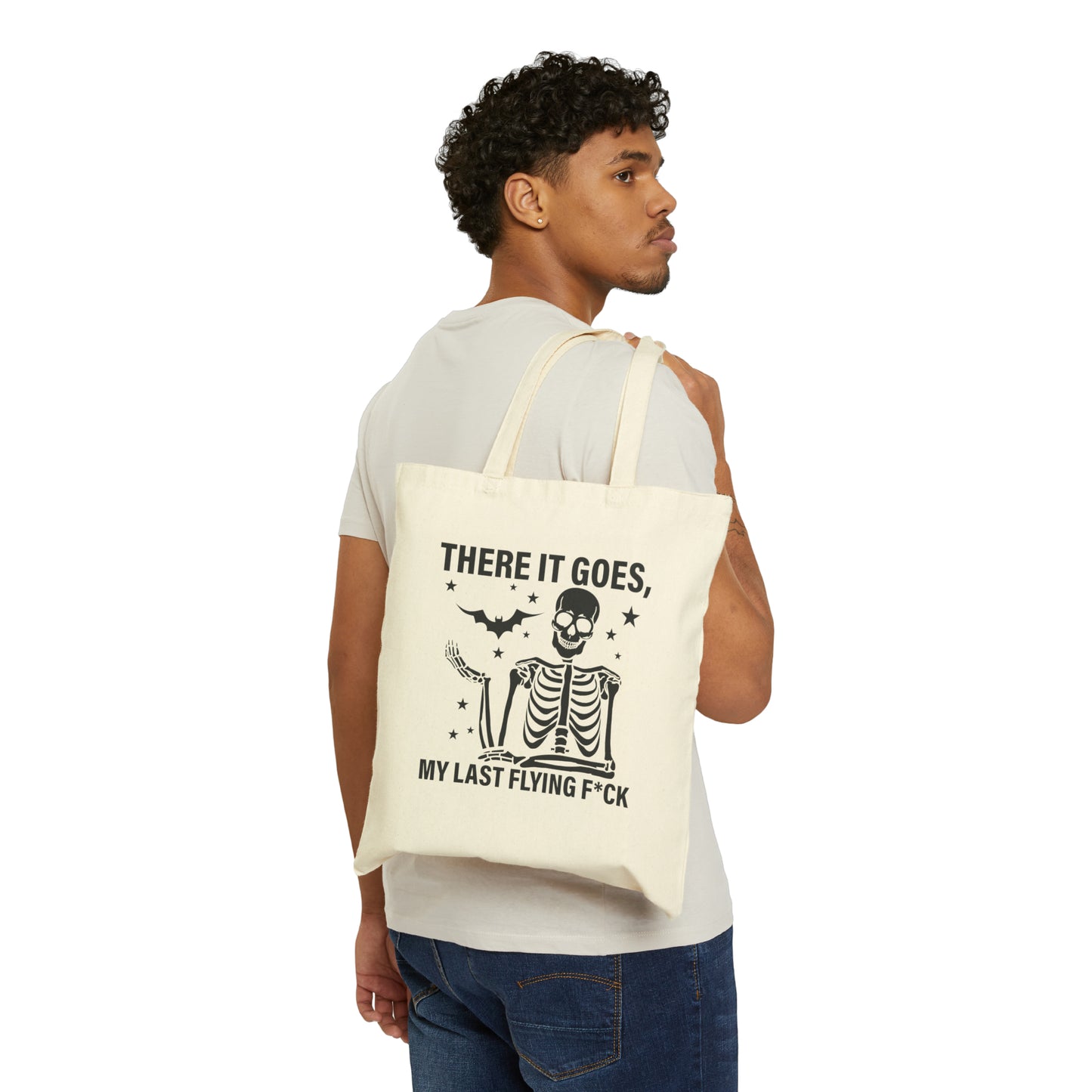 There It Goes My Last Tote Bag Funny Halloween Bags Bat Dark Humor Halloween Canvas Bag My Last Flying Vintage Halloween Spooky Season Gift