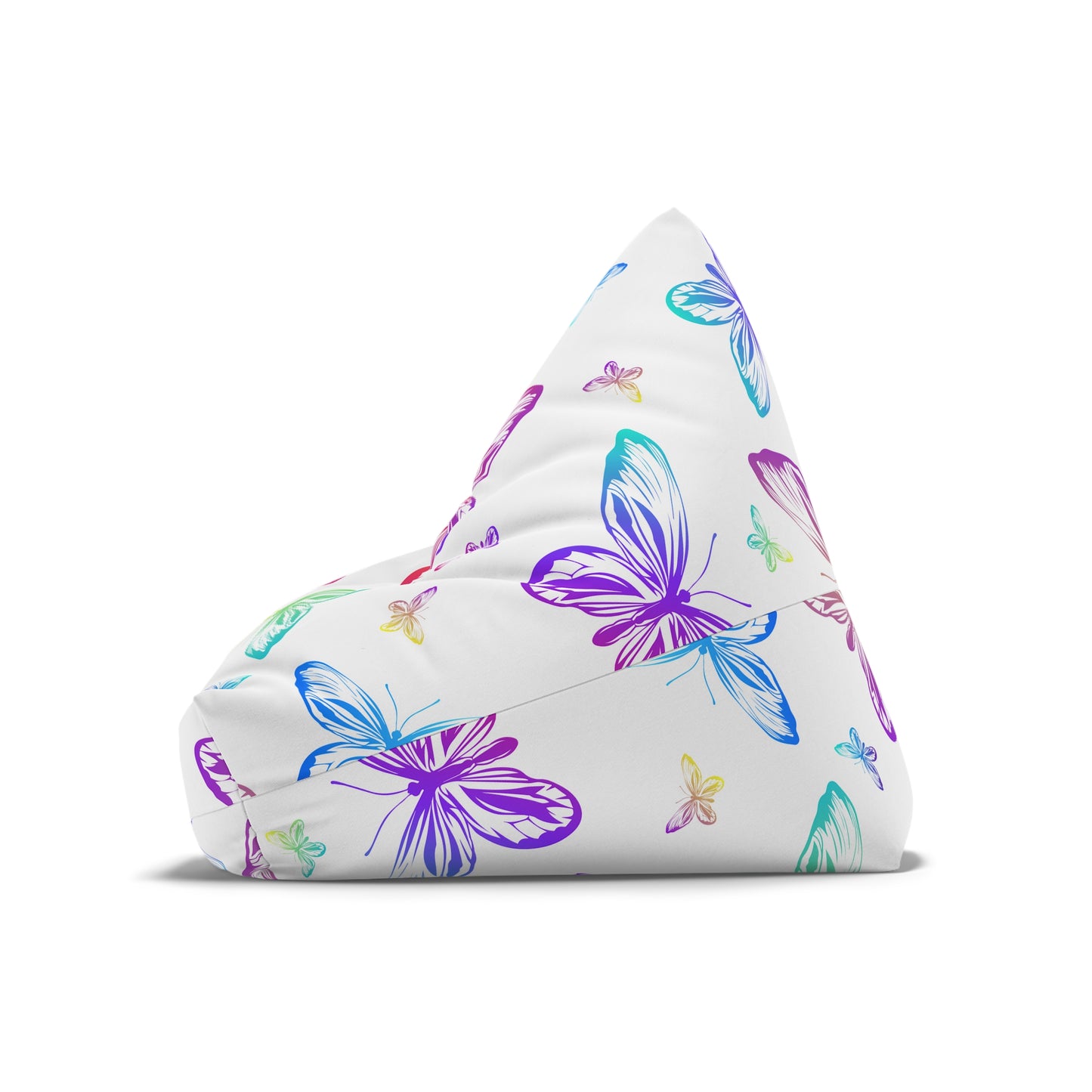 Butterflies Bean Bag Chair Cover Colorful Retro Home Decor Aesthetic Gift Girls Teens Bedroom Gift Living Room Furniture Gaming Beanbag Gift