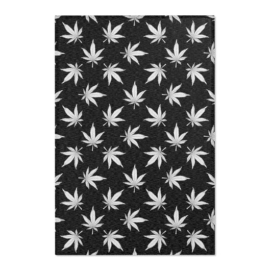 Cannabis Area Rug Marijuana Modern Rug Weed Matching Carpet Range Pot Leaves Bedroom Living Room Rug Black White Home Decor Adult Mens Gift