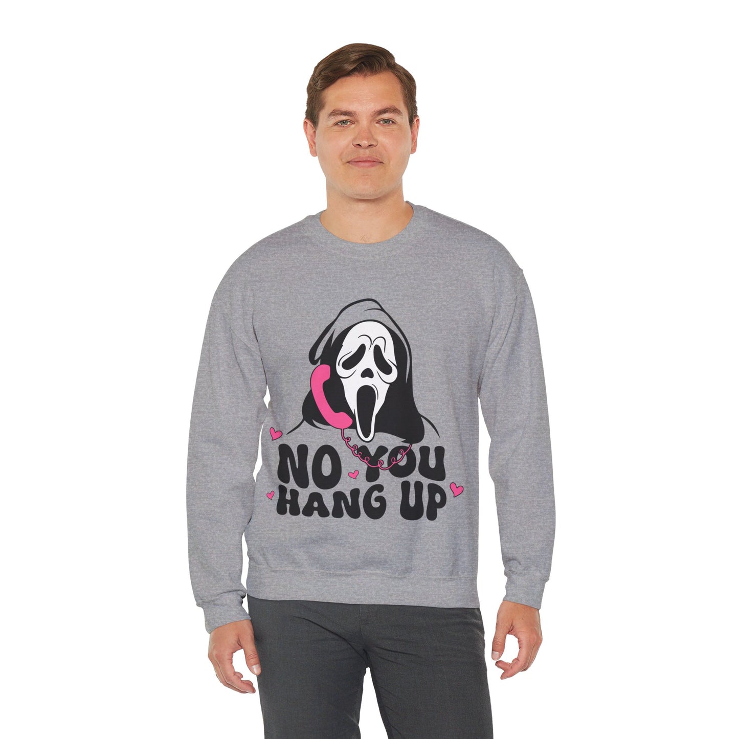 No You Hang Up Sweatshirt Funny Ghostface Sweater Gho-st Calling Halloween Sweatshirt Horror Movie Sweatshirt Scream Halloween Outfit Gift