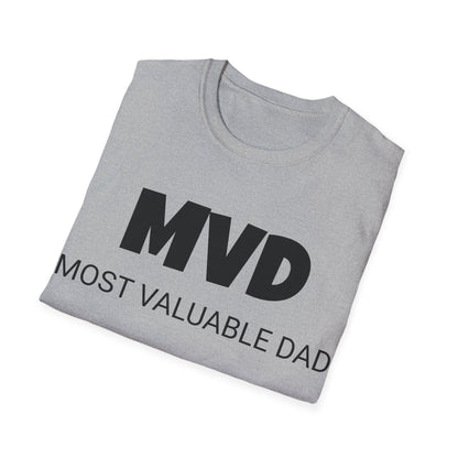 Funny Dad Unisex Softstyle T-Shirt, "MVD", Father's Day Gift, Mens Adult Tee Unique Novelty Present,Ideas for Pappa,Daddy,Pop