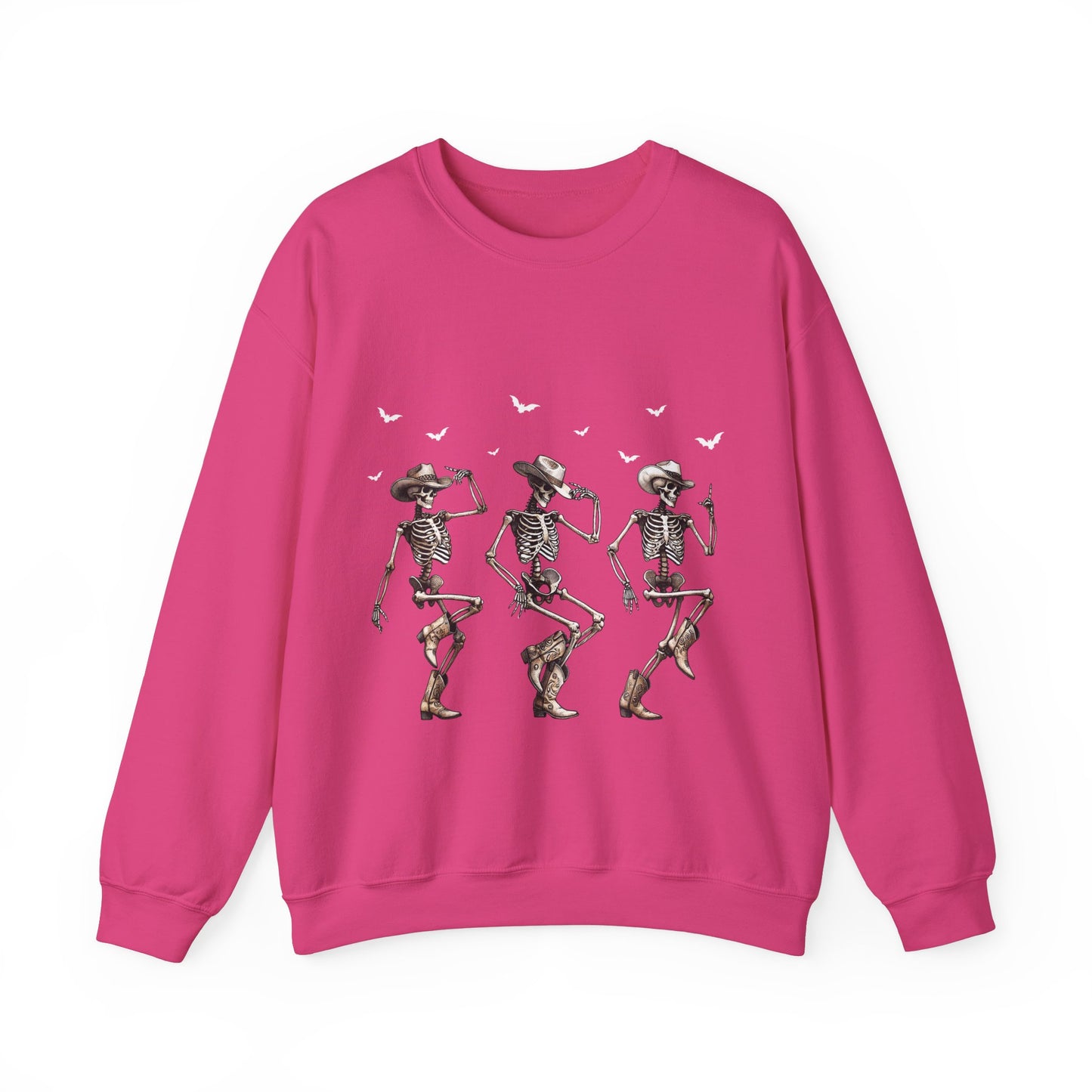 Dancing Skeleton Cowboys Sweatshirt Western Halloween Sweater Line Dancing Skeletons with Boots Cowgirls Pullover Sweater Cowboy Fall Gift 2