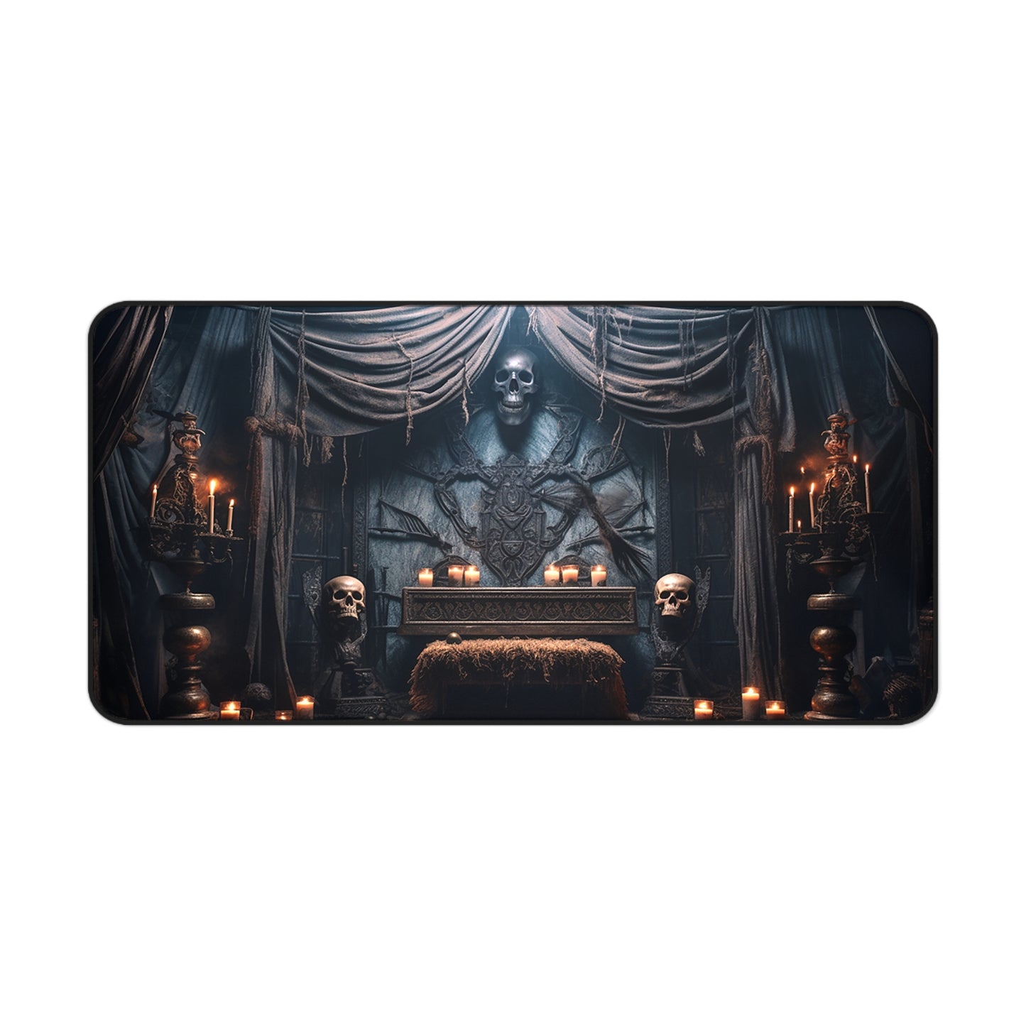 Halloween Desk Mat Fortune Teller Office Desk Accessories Whimsigoth Large Mouse Pad Spooky Skelton Desk Pad Creepy Dark Gaming Mousepad