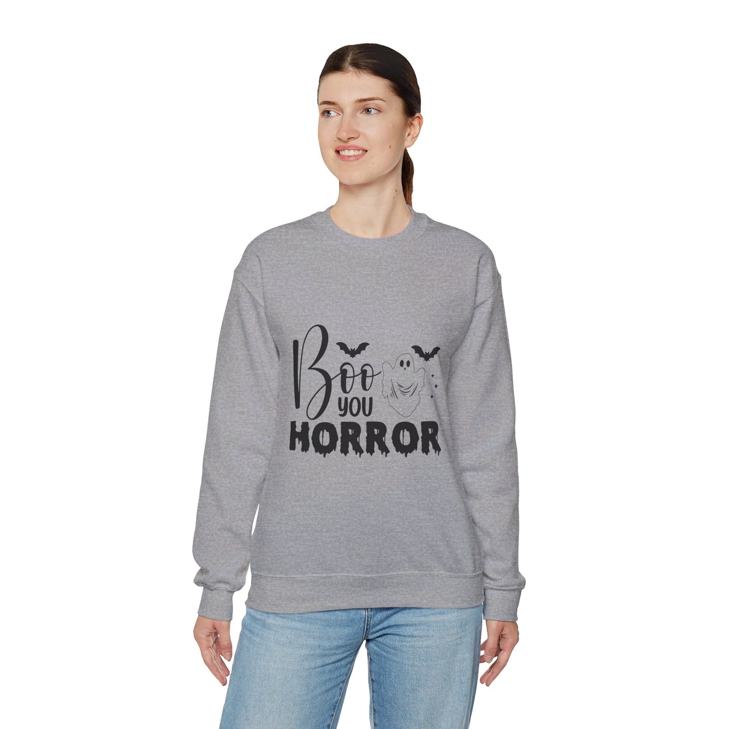 Boo You Horror Sweatshirt Funny Halloween Sweater Spooky Season Sweatshirt Horror Movie Halloween Outfit Funny Ghost Pullover Crewneck Sweat