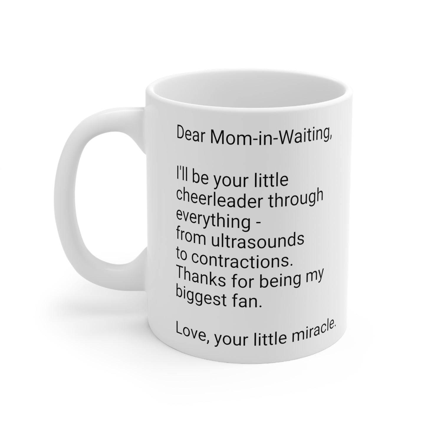 New Mother's 11oz Coffee Mug,".little cheerleader..",Mother's Day,Baby shower,Pregnancy Cup,Mom-to-be Gift,Expecting Mommy Present,Baby Mama