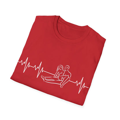 Unisex Heartbeat Kama Sutra T Shirt, Favorite Sexual Pose No.5, Erotic Sexual Desire Couples Gift,Naughty Kinky Adult T-shirt