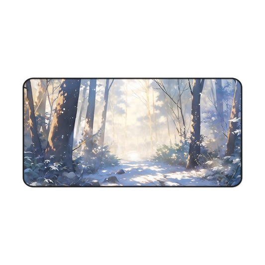 Anime Magic Trails Mat Lofi Office Desk Accessories Manga Forest Snow Mouse Pad Japanese XL Desk Pad Large Gaming Mousepad Unique Gift Idea