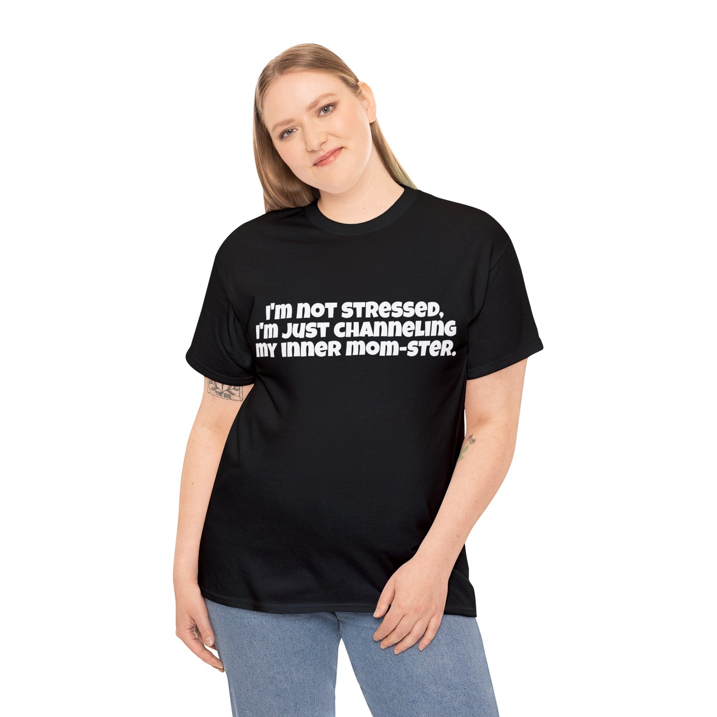 Funny Mom's Unisex Heavy Cotton Tee,"I'm not stressed...",Mother's Day Gift, Her T-shirt, Ladies Adult Unique Novelty Present