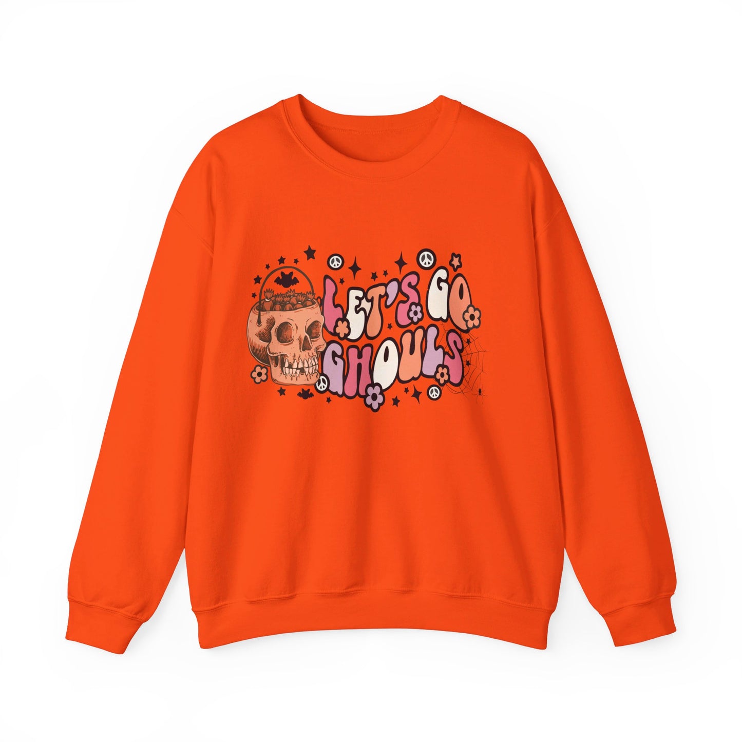 Lets Go Ghouls Sweatshirt Retro Halloween Sweater Cute Halloween Candy Skull Sweatshirt Spooky Season Halloween Outfit Bachelorette Gift