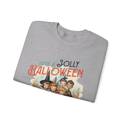 Have a Jolly Halloween Sweathirt Vintage 1950s Halloween Sweater Funny Creepy Halloween Kids Graphic Retro Halloween Apparel Spooky Vibe