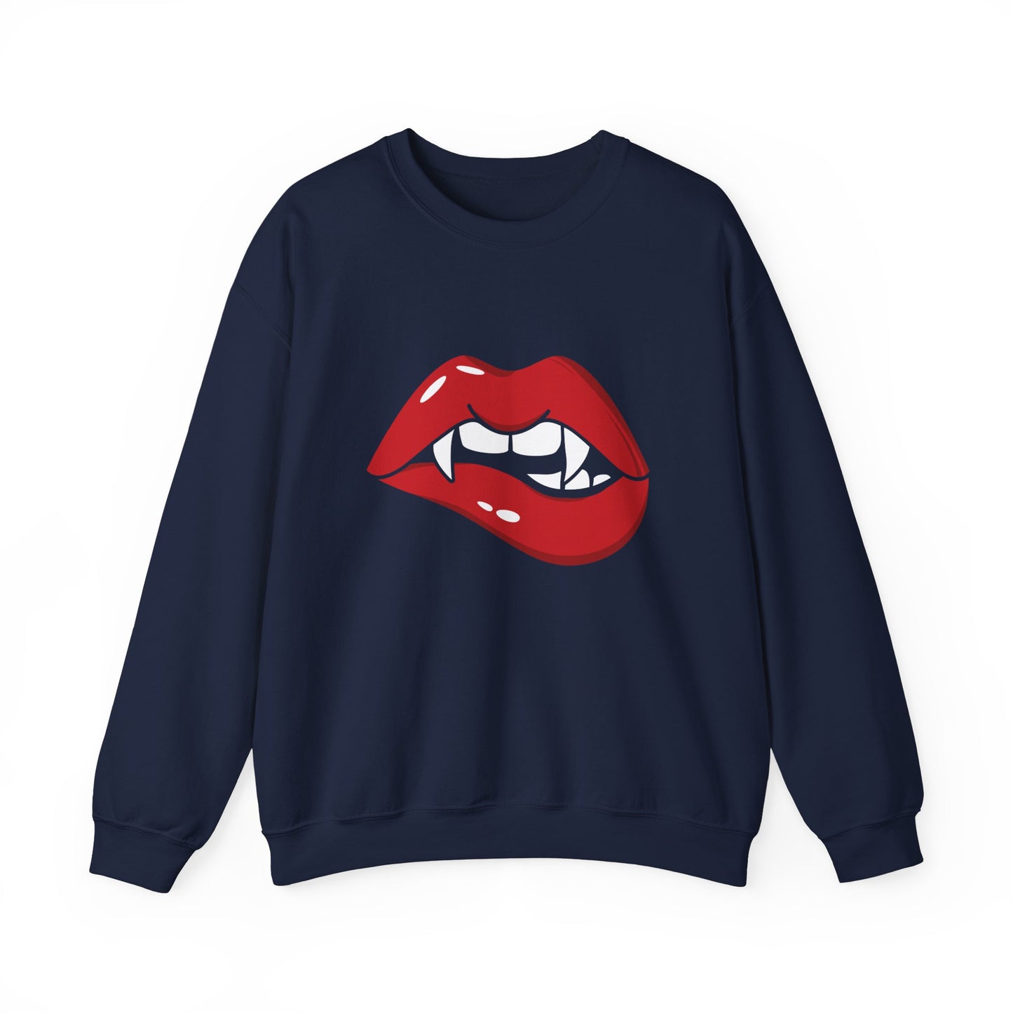 Vampire Sweatshirt Halloween Sweater Vampire Fangs Halloween Apparel Trendy Vampire Lips Sweatshirt Spooky Season Sexy Halloween Costume