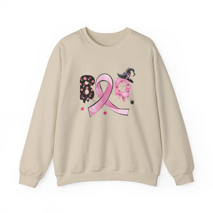 Breast Cancer Boo Sweatshirt Halloween Sweater Cute Breast Cancer Ribbon Halloween Apparel Cancer Warrior Sweat Breast Cancer Survivor Gift