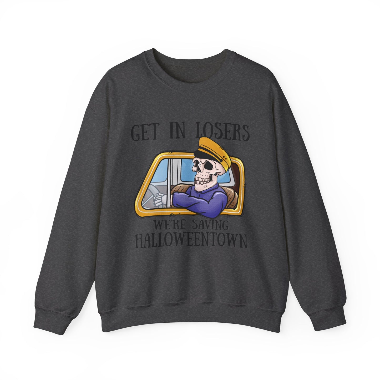 Get In Losers We're Saving HalloweenTown Sweatshirt Funny Halloween Sweater Get In Loser Halloween Crewneck Spooky Season Halloween Outfit