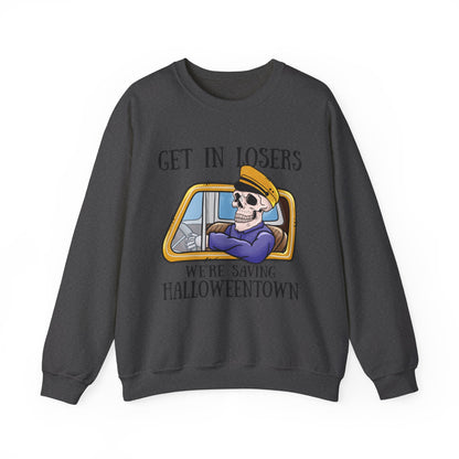 Get In Losers We're Saving HalloweenTown Sweatshirt Funny Halloween Sweater Get In Loser Halloween Crewneck Spooky Season Halloween Outfit