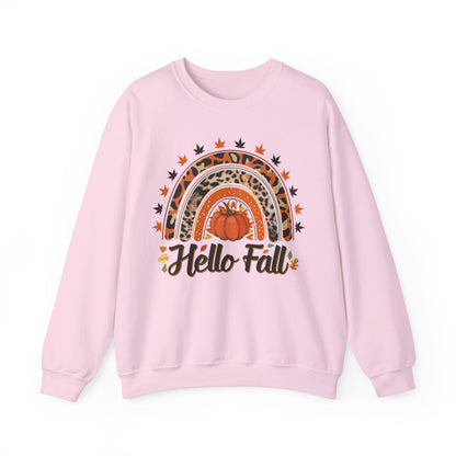 Hello Fall Sweatshirt Retro Vintage Fall Sweater Fall Leopard Sweatshirt Fall Time Sweater Cute Thanksgiving Sweatshirt Pumpkin Spice Sweat