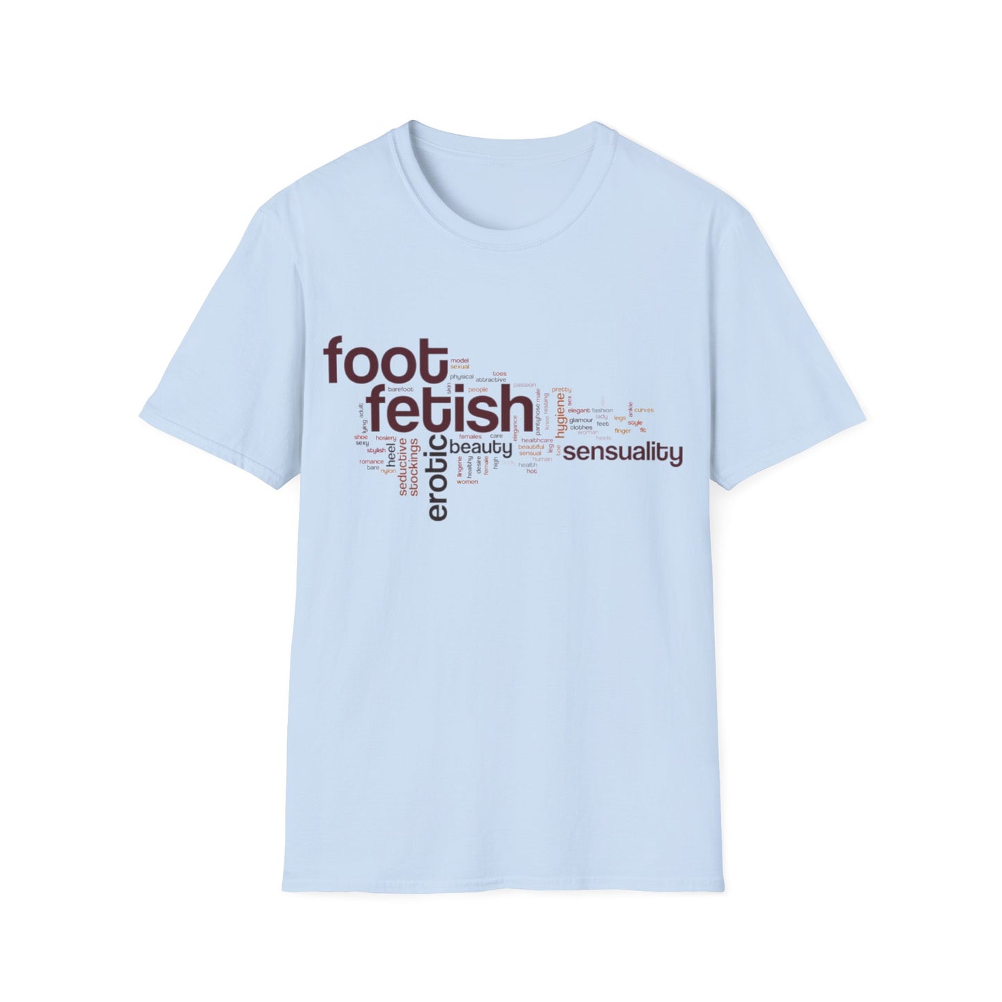 Unisex Foot Fetish Word Cloud T-Shirt, Podophilia t shirt, Erotic Foot Licker, Feet Worship Gift,Naughty Kinky Foot Lover Tee