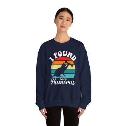 I Found This Humerous Sweatshirt Funny Retro Halloween Sweater Funny Cat Halloween Sweatshirt Bone Joke Crewneck Spooky Fall Season Apparel