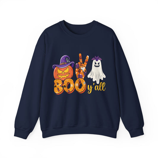 Boo Y'all Sweatshirt Boo Western Halloween Sweatshirt Boo Y'all Sweater Retro Halloween Apparel Boo You Fall Crewneck Halloween Party Outfit