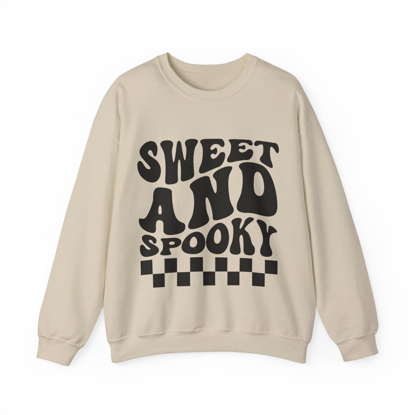 Sweet and Spooky Sweatshirt Retro Halloween Crewneck Vintage Fall Sweater Groovy Halloween Apparel Cool Funky Unique Novelty Women Gift Girl