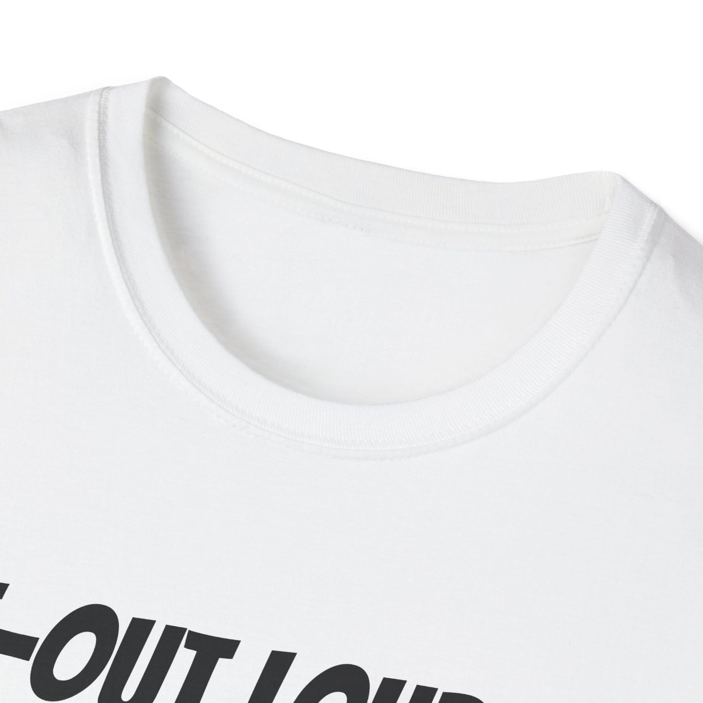 Funny Rugby Dad's Mens Softstyle T-shirt, "Line-out Loud Dad", Father's Day Gift, Humorous Unique Novelty Apparel Tee Present