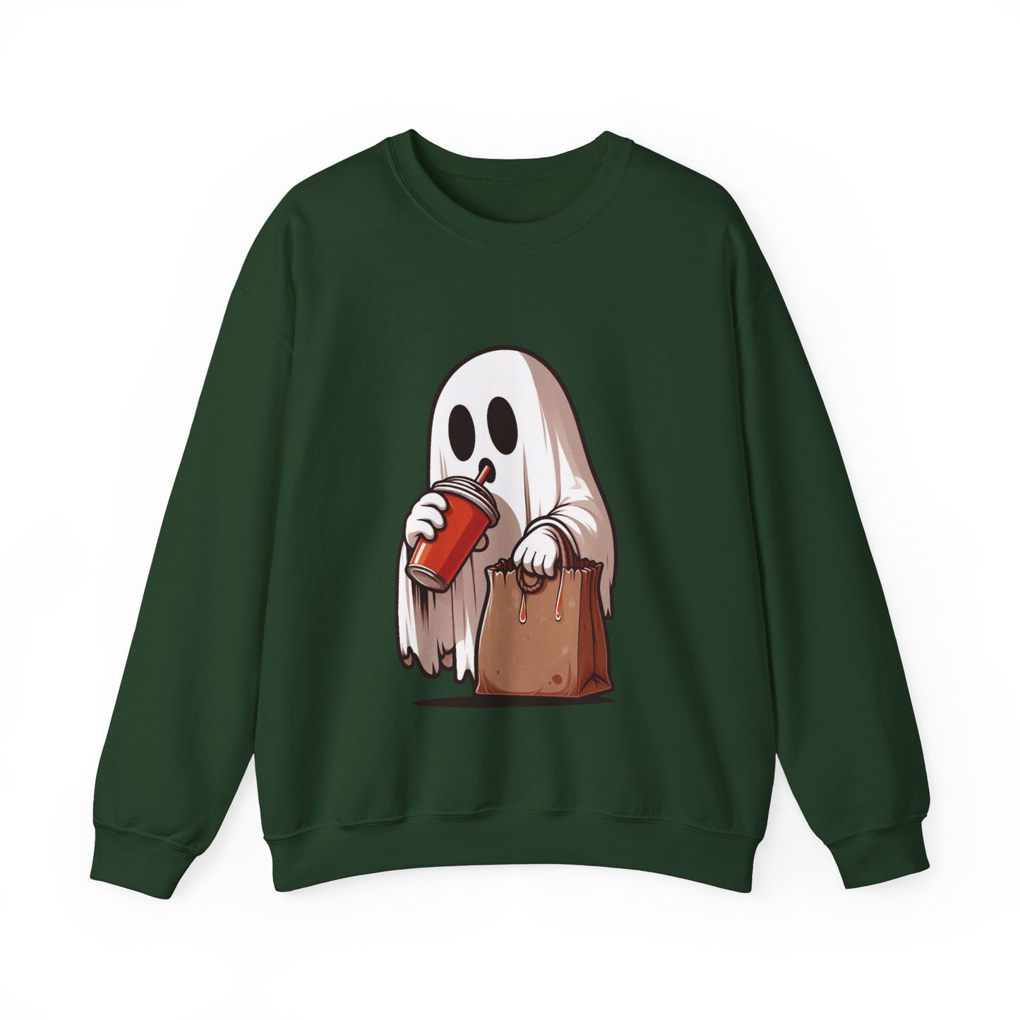 Boujee Spooky Ghost Sweatshirt Boo Jee Coffee Lover Halloween Sweater Cute Bougie Ghost Pullover Sweater Boo-Jee Ghost Spooky Season Gift 2