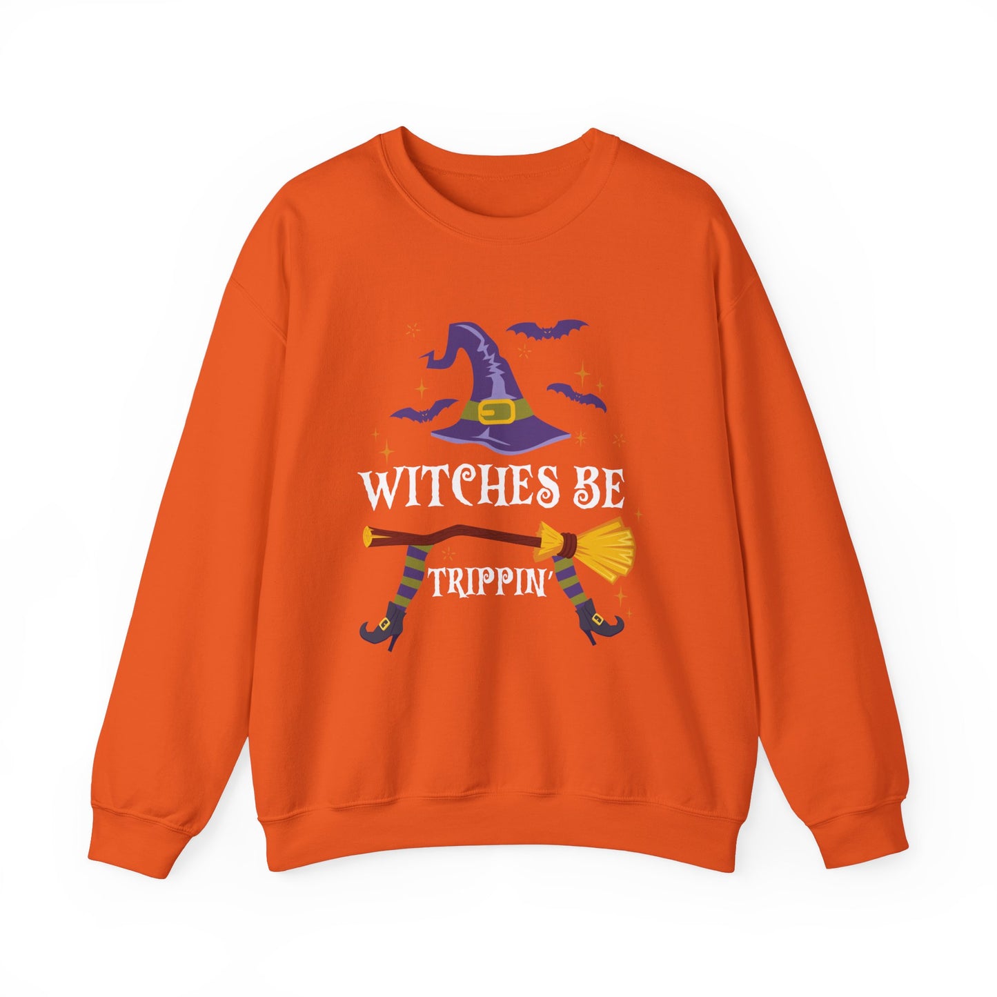 Witches be Trippin Sweatshirt Halloween Witch Sweater Funny Halloween Sweatshirt Witchy Halloween Outfit Salem Witch Apparel Spooky Season