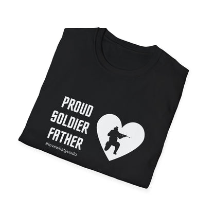 Dad's Profession T-shirt,"Proud Soldier Father",Father's Day Gift,Unique Men's Apparel,Novelty Love Appreciation for Occupation