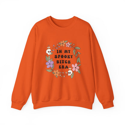 In My Spooky Bitch Era Sweatshirt Funny Halloween Sweater Trendy Retro Halloween Spooky Bitch Vintage Halloween Sweater Fall Season Women