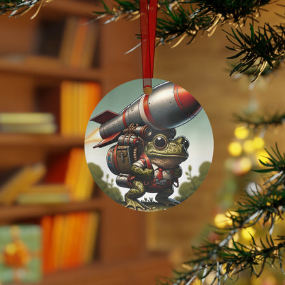 Missile Toad Funny Christmas Funny Trendy Frog Meme Ornament Pun Gag Mistletoe Missiletoad Xmas Decor Stocking Stuffer White Elephant Gift