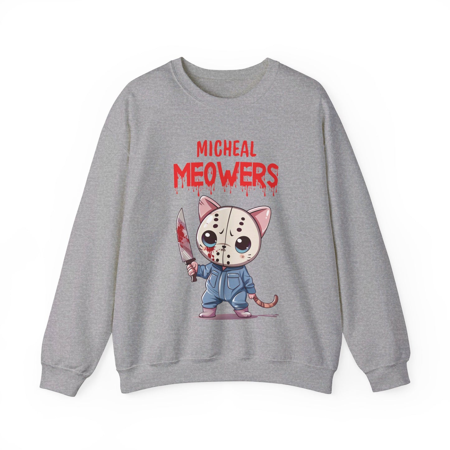 Michael Meowers Sweatshirt Funny Halloween Cat Lover Sweater Horror Character Sweatshirt Horror Movie Addicts Sweater Horror Fan Club Gift