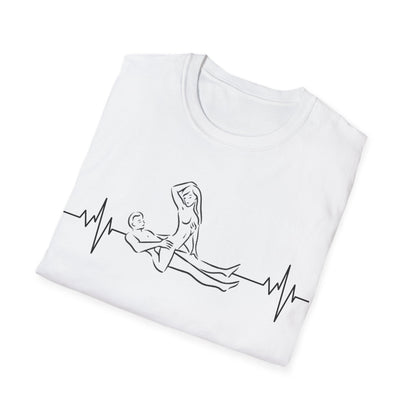 Unisex Heartbeat Kama Sutra T Shirt, Favorite Sexual Pose No.12,Erotic Sexual Desire Couples Gift,Naughty Kinky Adult T-shirt