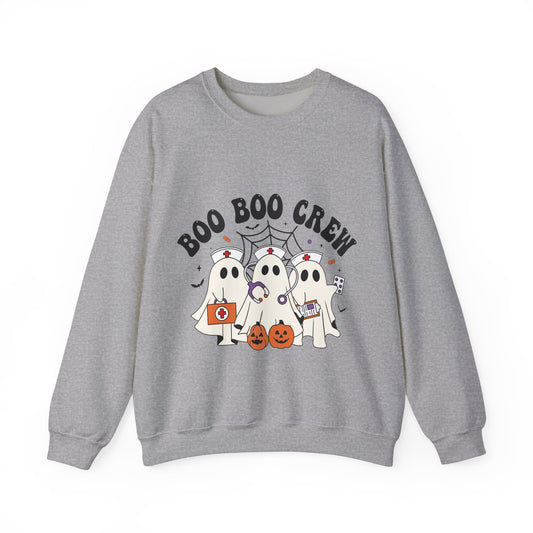 Boo Boo Crew Nurse Sweatshirt Ghost Boo Nurse Halloween Sweatshirt Spooky Season Sweater Boo Nursing Student Gift Nurse Squad Pullover Sweat