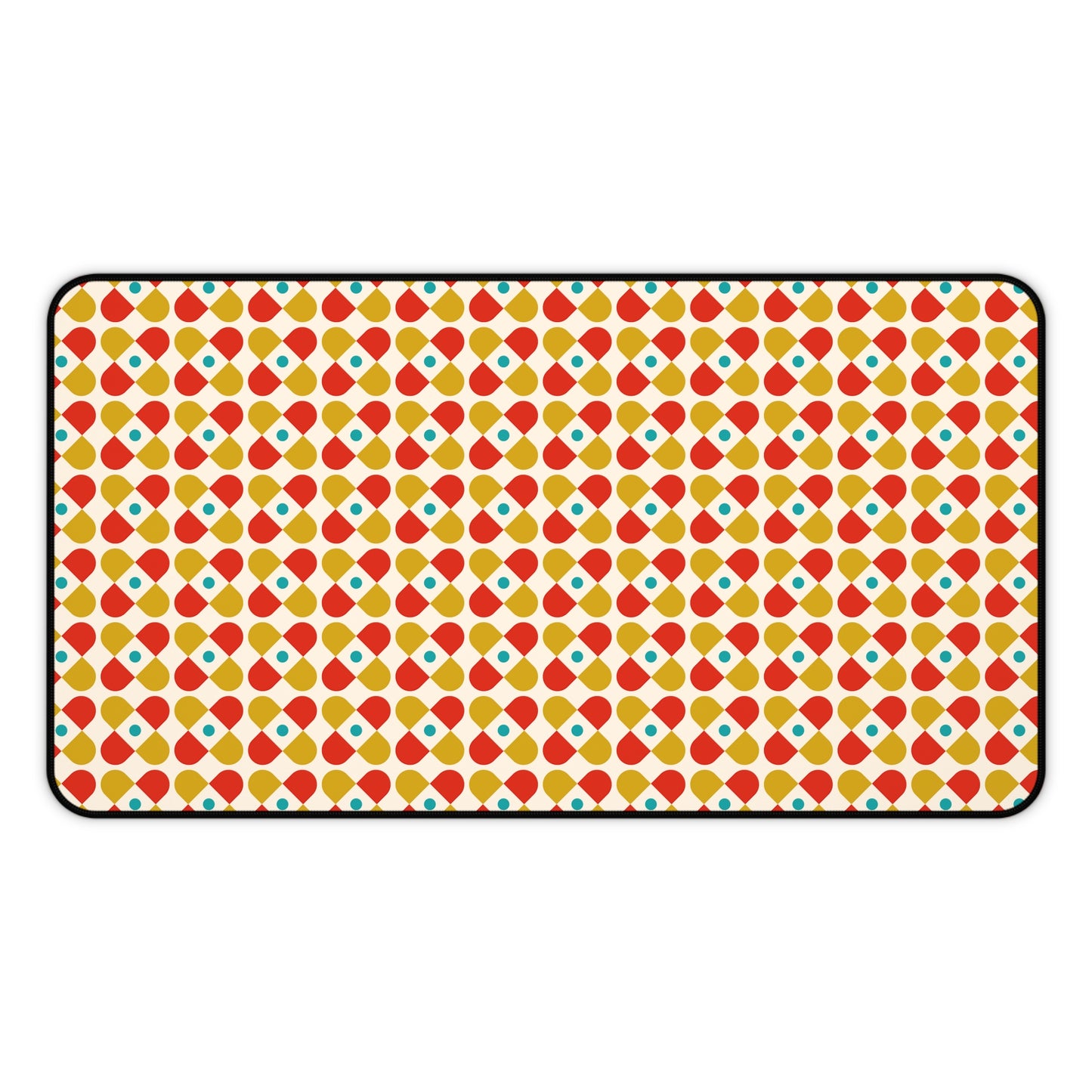 Mid Century Modern Desk Mat 1960s Retro Funky Office Desk Accessories Boho Chic Mouse Pad Hippie Groovy Vintage Desk Pad Unique Gift Idea