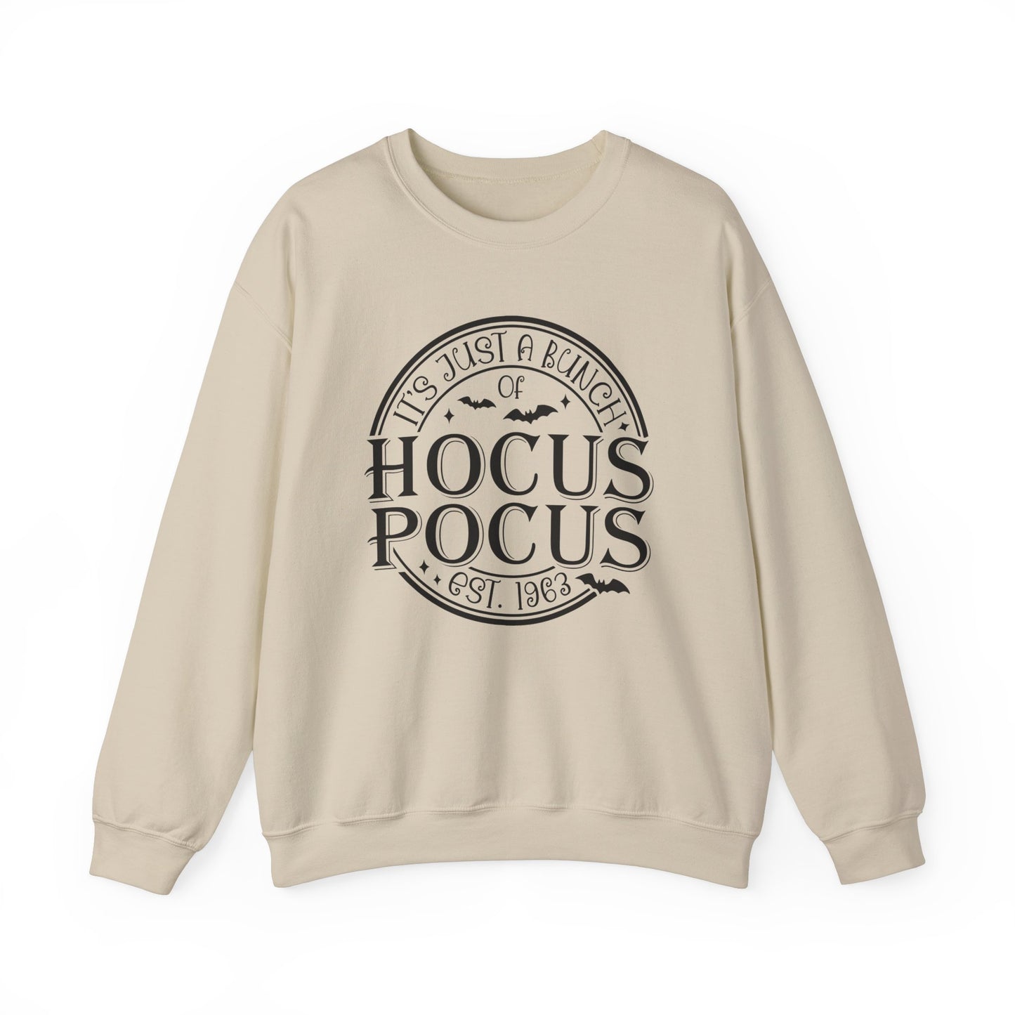 It's Just A Bunch Of Hocus Pocus Sweatshirt Funny Halloween Sweater Retro Halloween Sweatshirt Est 1963 Hocus Pocus Sweater Sanderson Sister