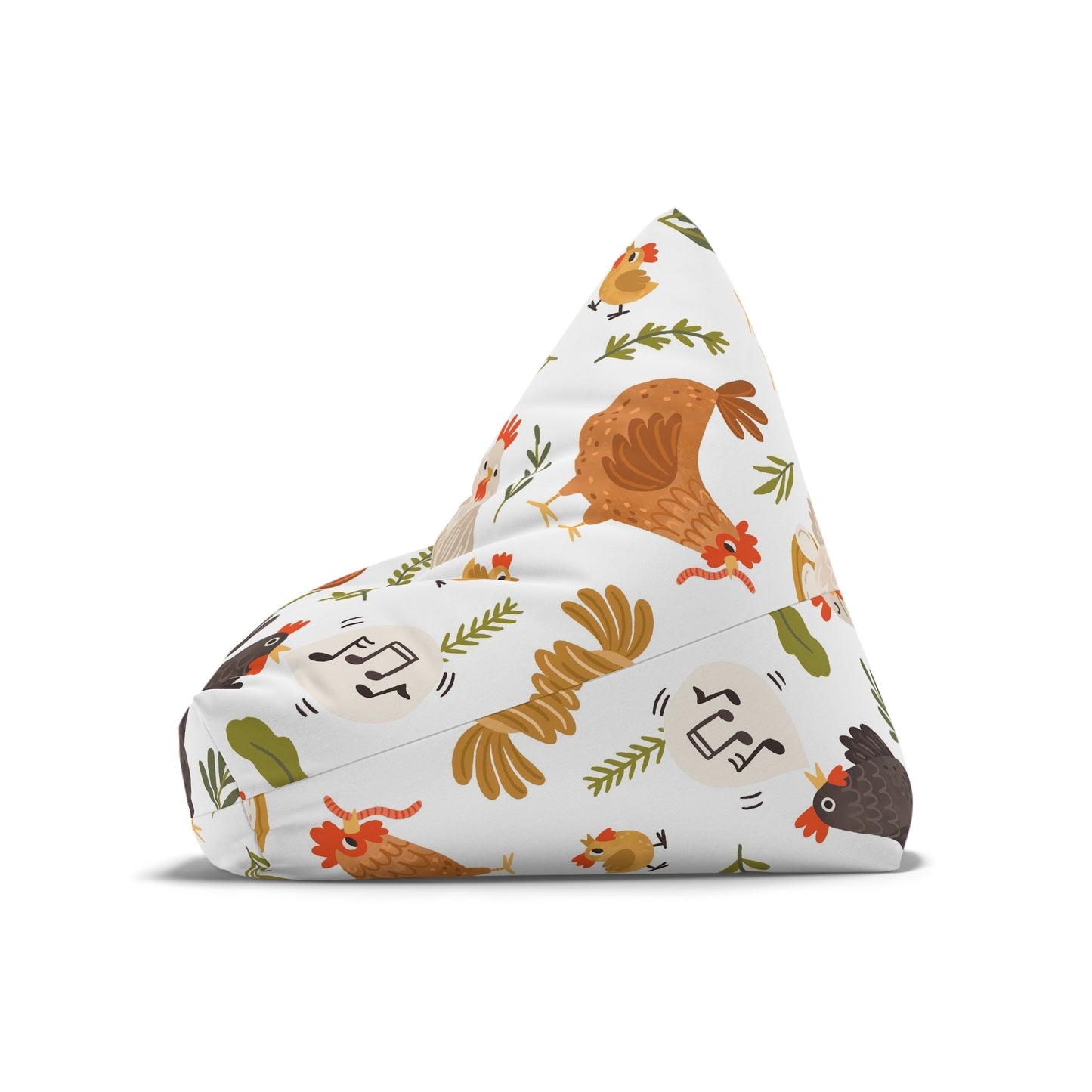 Chickens Bean Bag Chair Cover Farm Animal Playroom Beanbag Home Aesthetic Decor Teens Dorm Bedroom Gift for Boys Girls Adult Games Room Gift