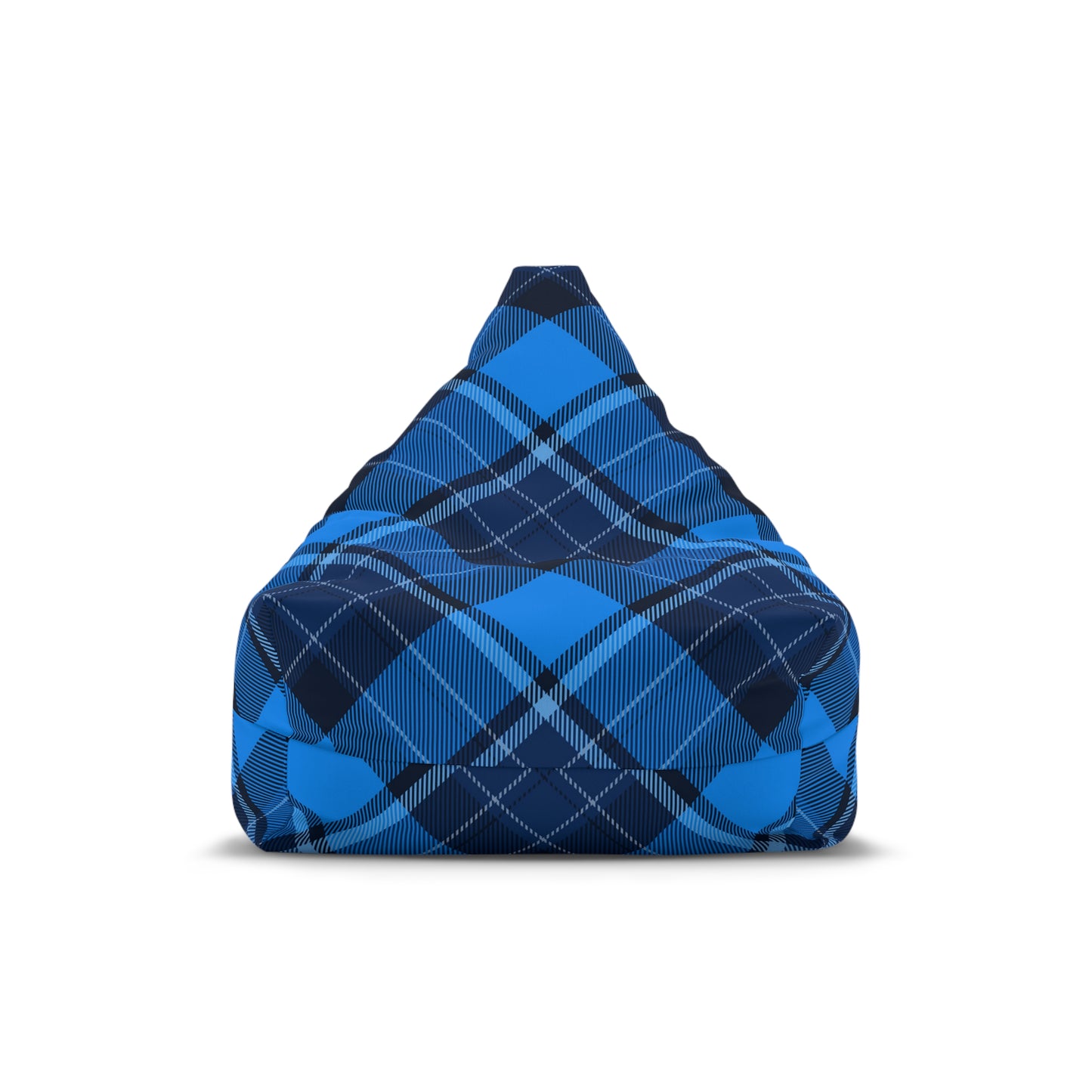 Tartan Bean Bag Chair Cover Blue Scottish Aesthetic Home Decor Cross-checkered Beanbag Teens Dorm Bedroom Living Room Games Room Patio Gift