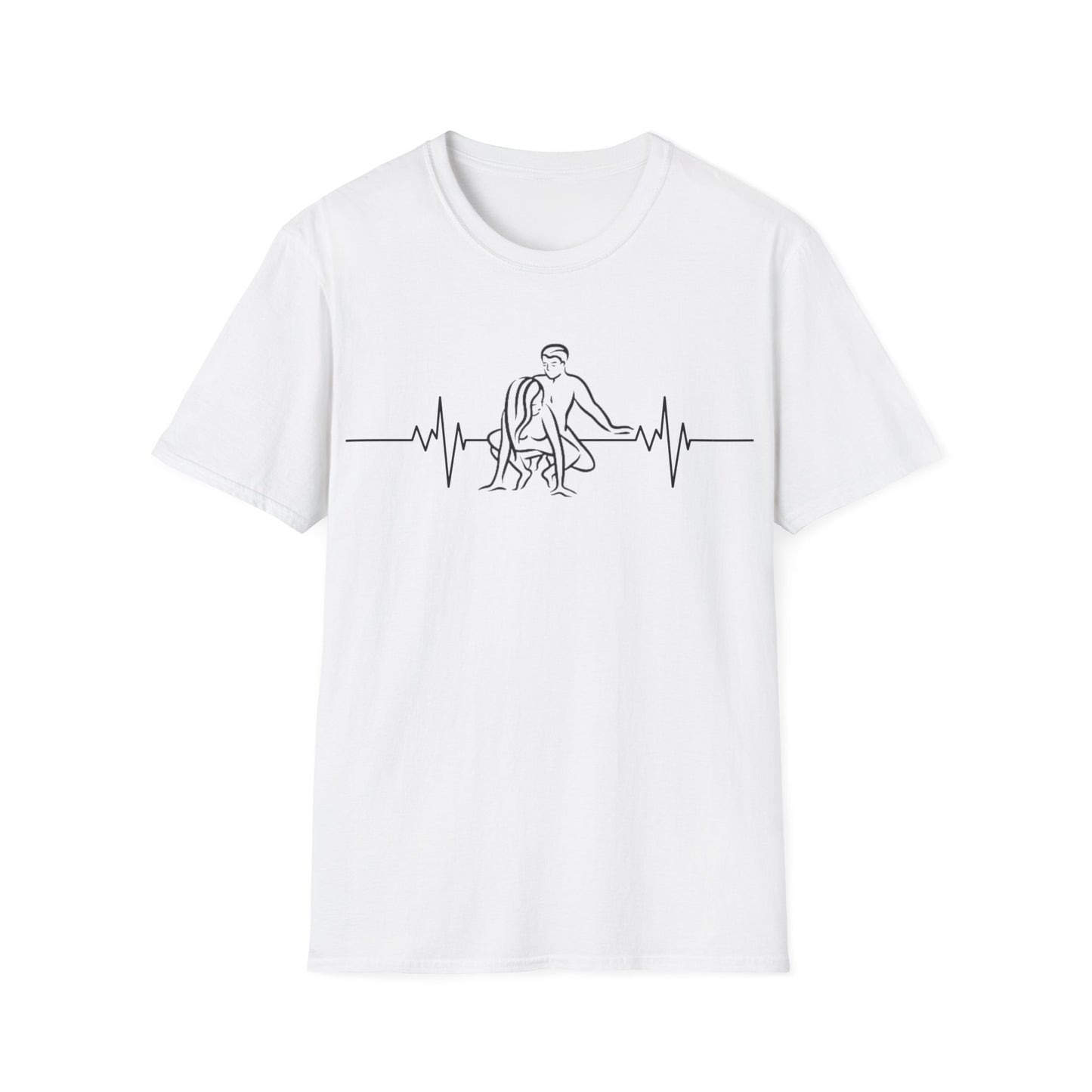 Unisex Heartbeat Kama Sutra T Shirt, Favorite Sexual Pose No.40,Erotic Sexual Desire Couples Gift,Naughty Kinky Adult T-shirt