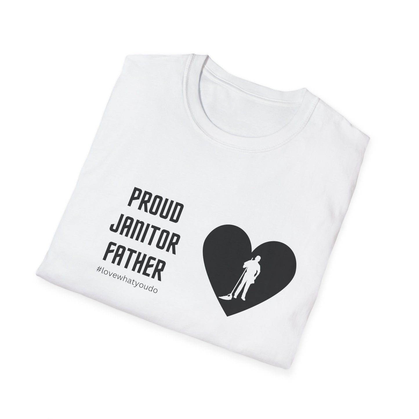 Dad's Profession T-shirt ,"Proud Janitor Father", Father's Day Gift,Unique Men's Apparel,Novelty Love Appreciation Tee