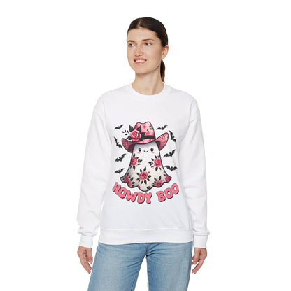 Howdy Boo Ghost Sweatshirt Western Halloween Sweater Pink Boojee Cowgirl Sweatshirt Cute Ghost Cowgirl Pullover Funny Cowgirl Boujee Gift