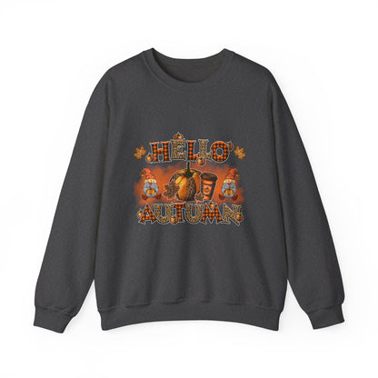 Hello Autumn Sweatshirt Gnomes Fall Sweater Cute Gnome Sweashirt Fall Season Apparel Autumn Thanksgiving Gnome Sweatshirt Thanksgiving Gift