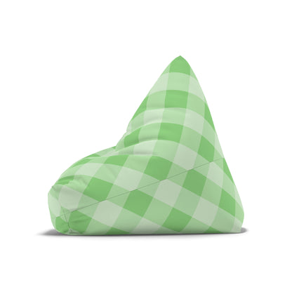 Funky Green Checkered Bean Bag Chair Cover Retro Green Aesthetic Home Decor Whimsy Teens Dorm Beanbag Bedroom Living Room Patio Games Room