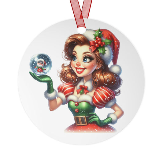 1950s Pin-Up Girl Ornament Christmas Tree Holiday Ornament Retro Vintage Decor Housewife Pop-Art Secret Santa Gift Xmas Stocking Filler 9