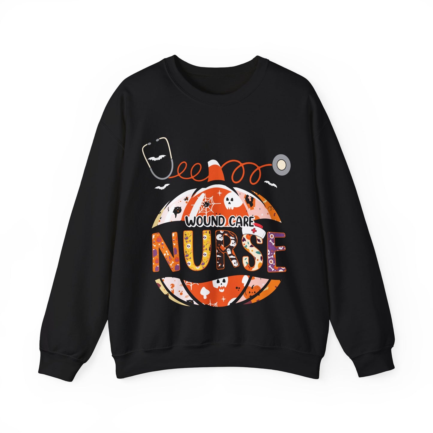 Wound Care Nurse Sweatshirt Halloween Nurse Sweater Retro Vintage Halloween Crewneck Fall Season Care Nurse Gift Pumpkin Nurse Autumn Sweat