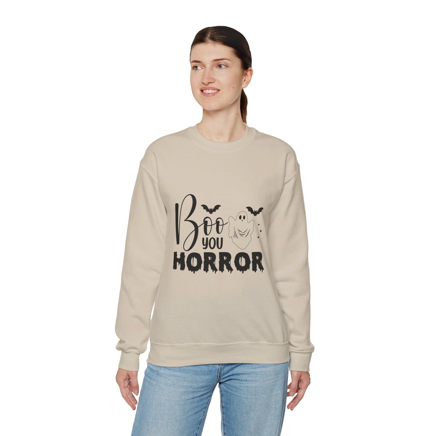 Boo You Horror Sweatshirt Funny Halloween Sweater Spooky Season Sweatshirt Horror Movie Halloween Outfit Funny Ghost Pullover Crewneck Sweat