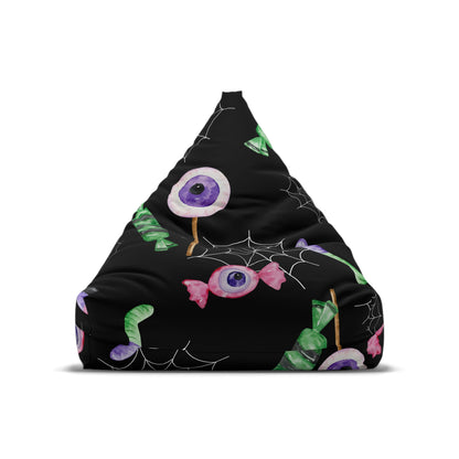 Halloween Bean Bag Chair Cover Creepy Sweets Party Decor Spooky Eyes Teens Dorm Freaky Bedroom Gaming Chair Furniture Adult Man Cave Beanbag