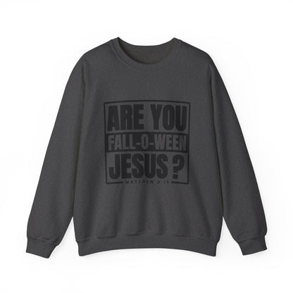 Are You Fall-O-Ween Jesus Sweatshirt Falloween Jesus Halloween Sweater Christian Fall Religious Crewneck Follow Jesus Sweater Matthew Bible