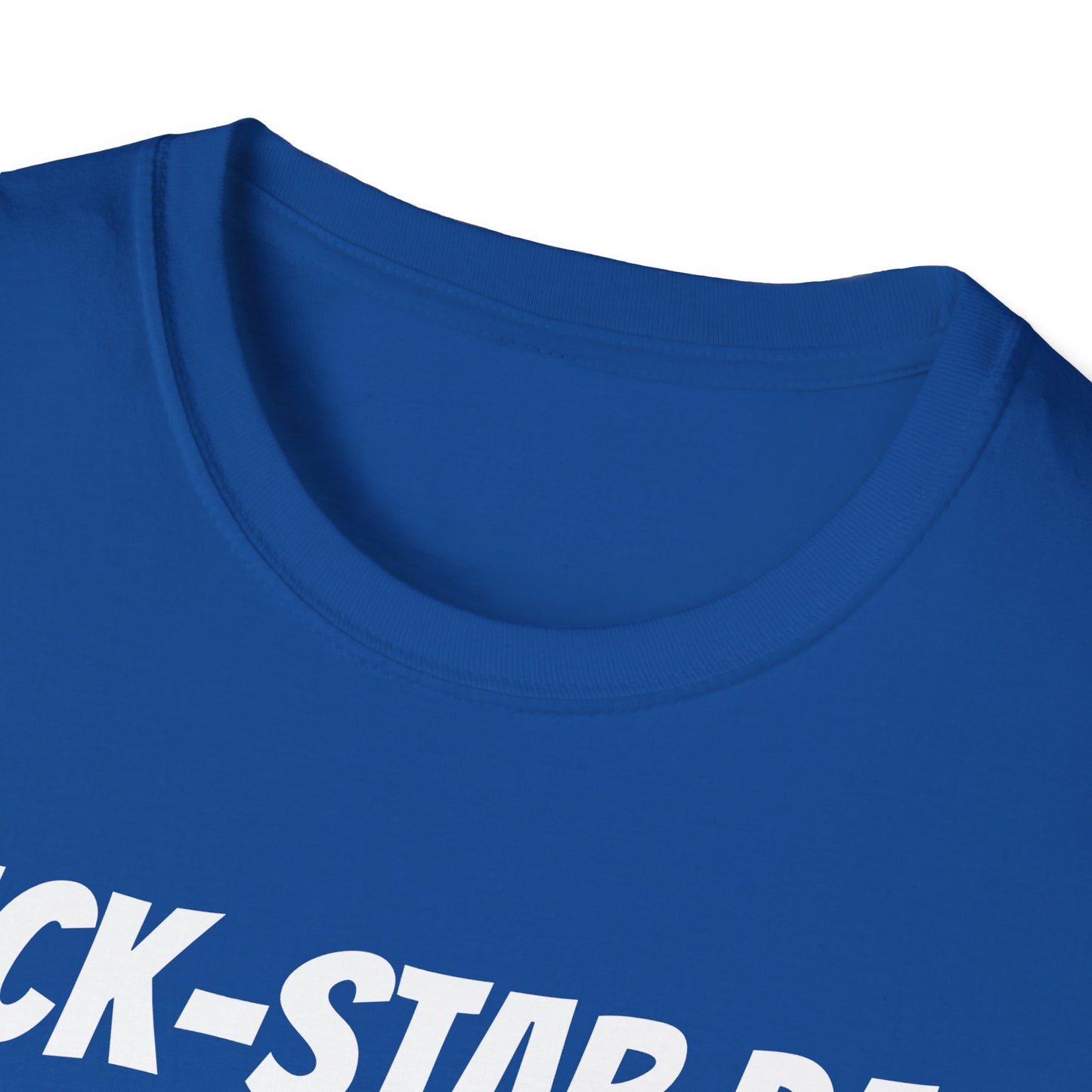 Funny Rugby Dad's Mens Softstyle T-shirt, "Ruck-star Dad", Father's Day Gift, Humorous Unique Novelty Apparel Tee Present